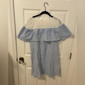 White and striped dress